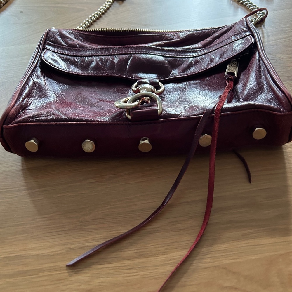 Rebecca Minkoff Wine Leather Crossbody Bag - Picture 3 of 6